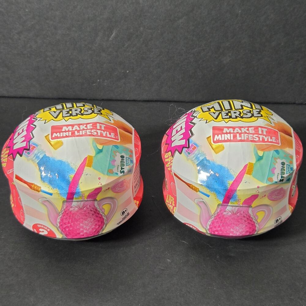 Lot Of 2 MGA Mini Brands Lifestyle Series 2 Toy Collectibles Tiny Replicas